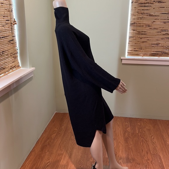 Oak + Fort Black Turtleneck Sweater Dress Made Of Acrylic And Wool Size M - Picture 2 of 7